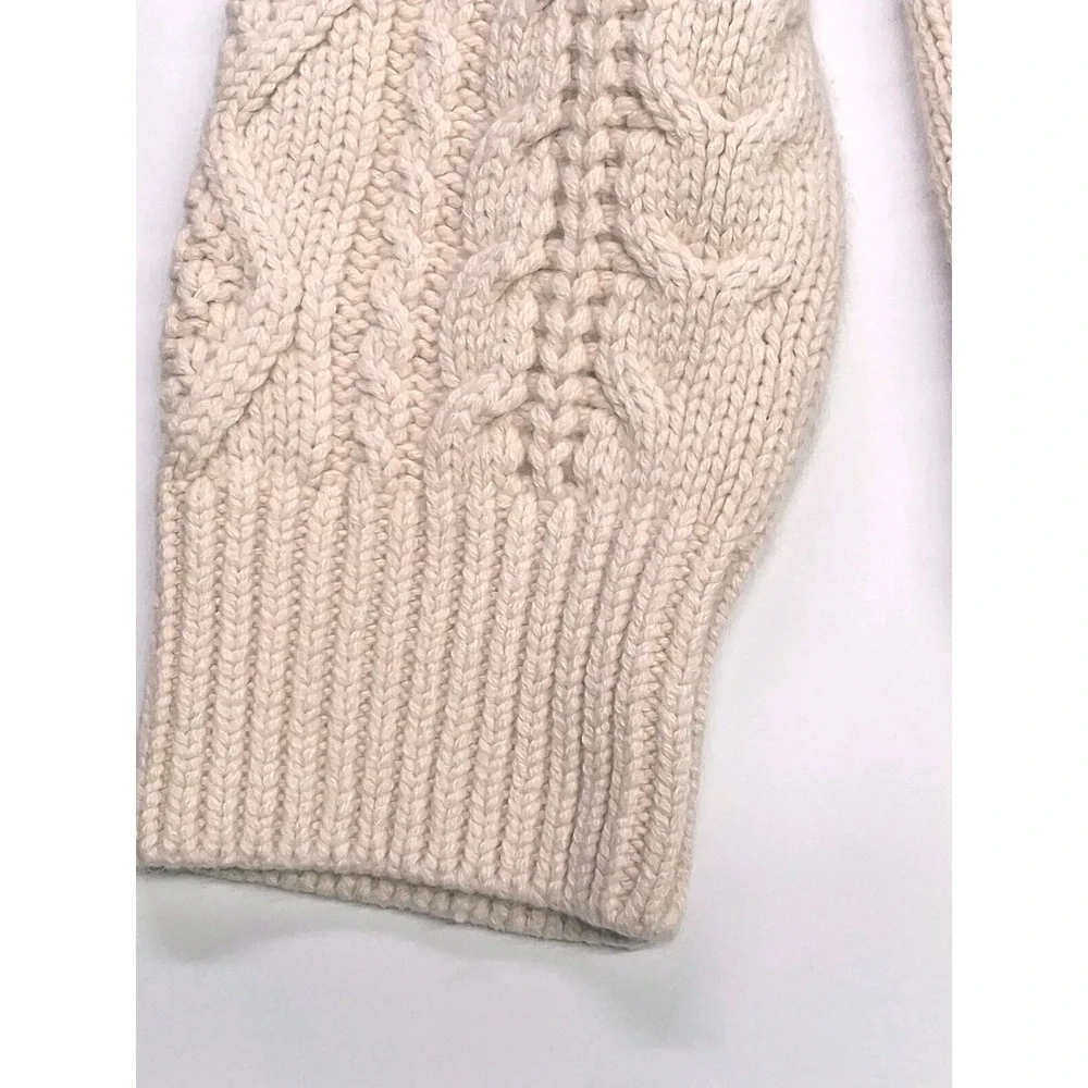 Banana Republic Merino Extra Fine Wool/Cotton Cable Knit Sweater Men's Size L